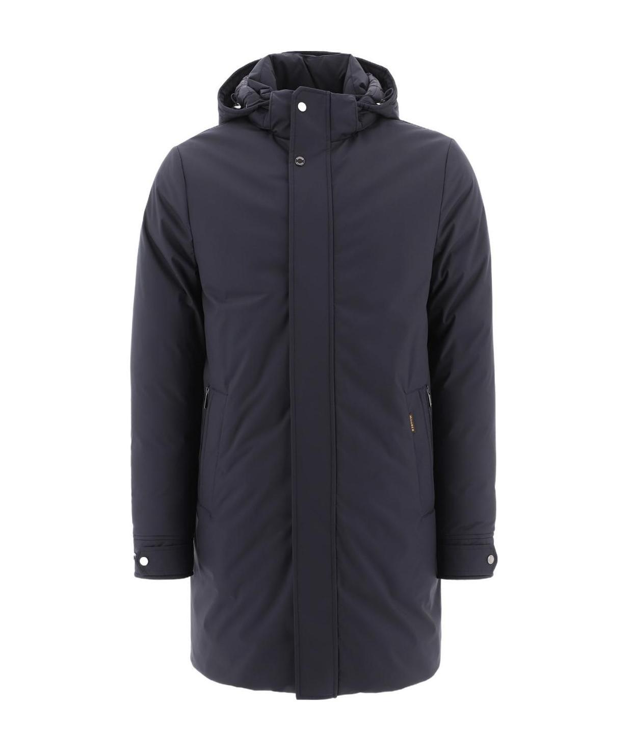 Moorer Hooded Down Jacket In Gray