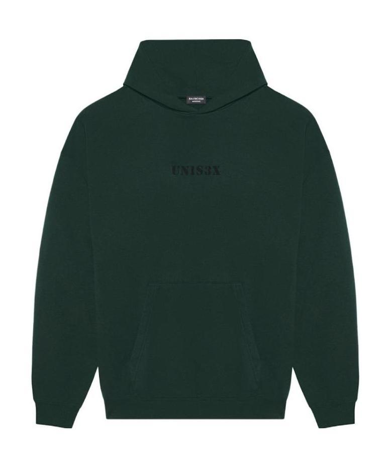 Balenciaga Unisex-print Oversized Hoodie In Green