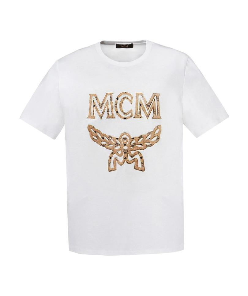 Mcm Round-necked Casual T-shirt In Gray