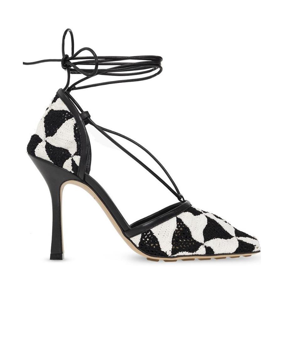 Bottega Veneta Phantom Crochet Stretch Lace-up Sandals In Black