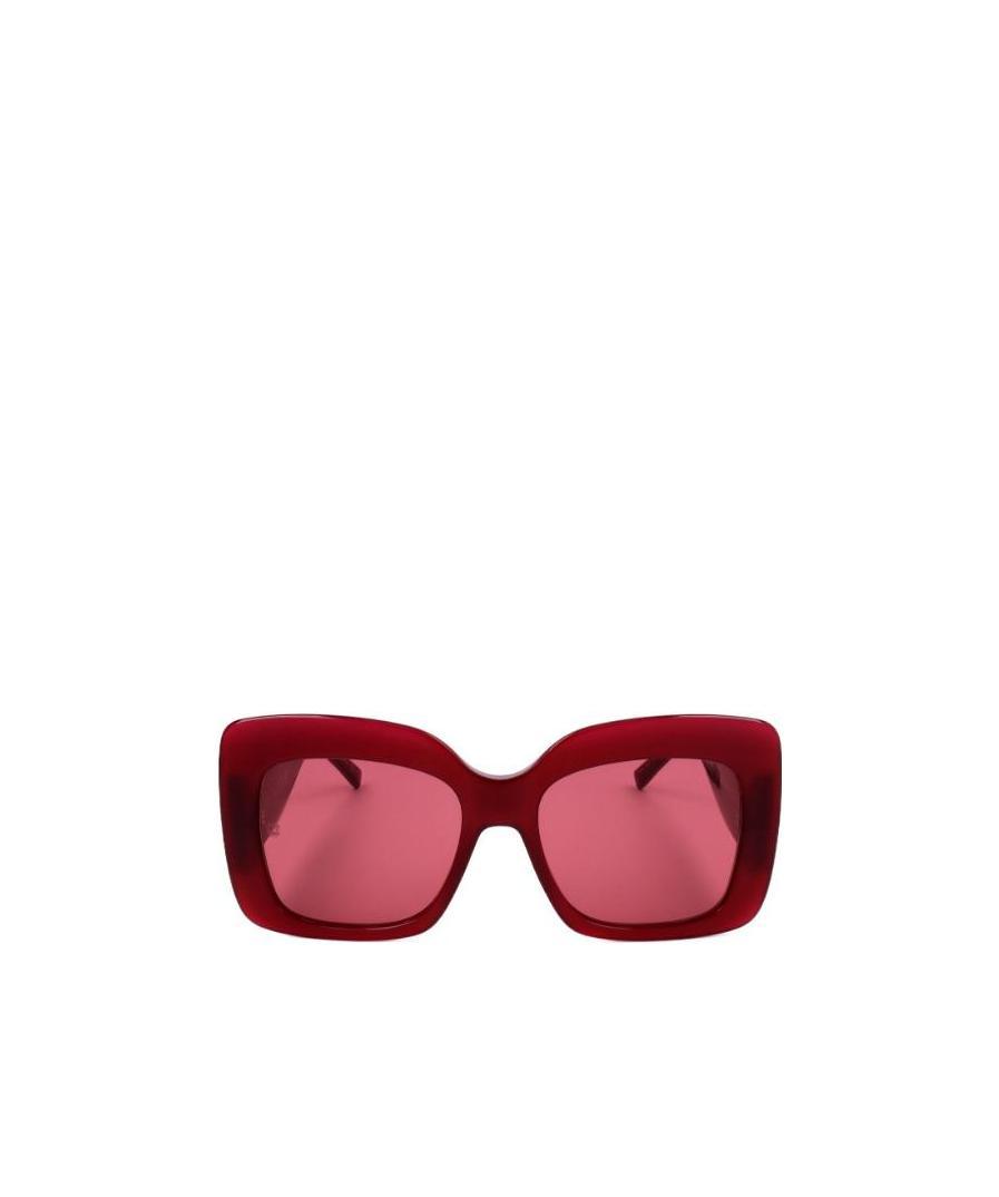Elie Saab Square Frame Sunglasses In Red