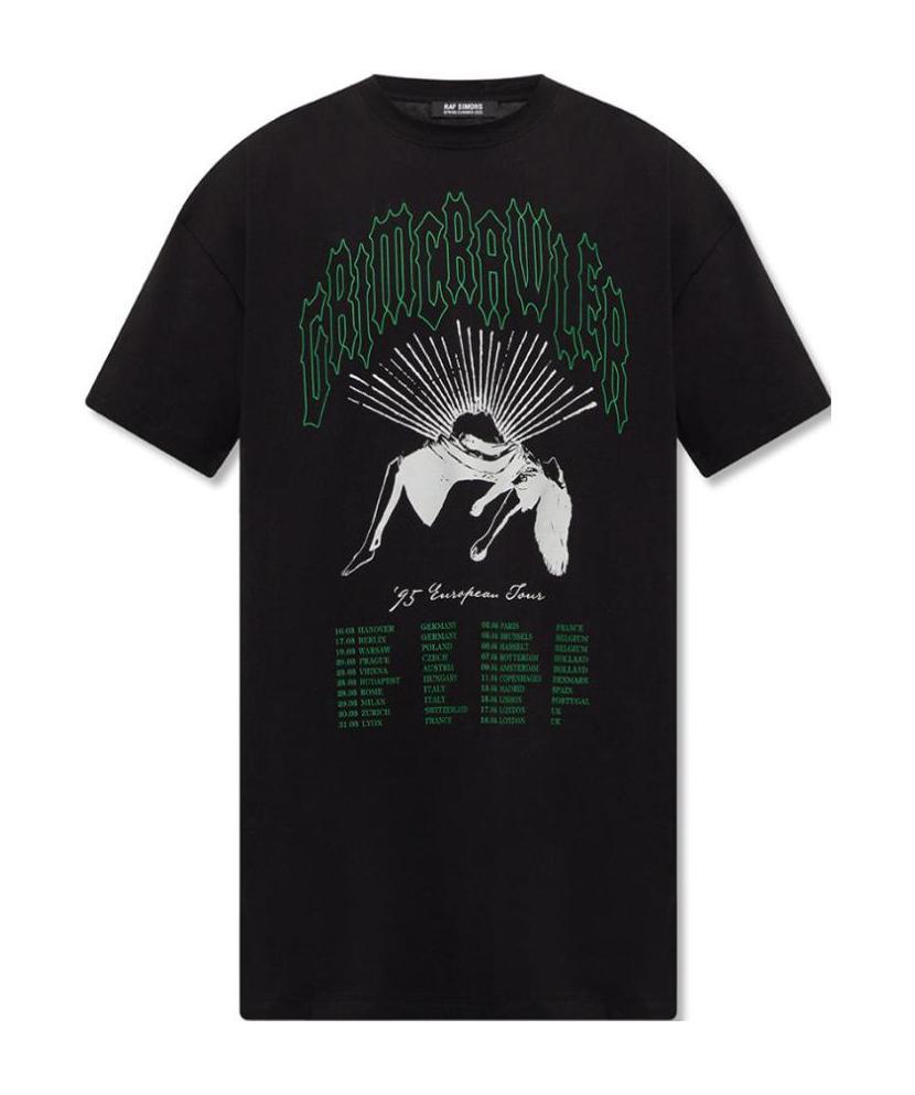 Raf Simons Big Profile T-shirt In Black