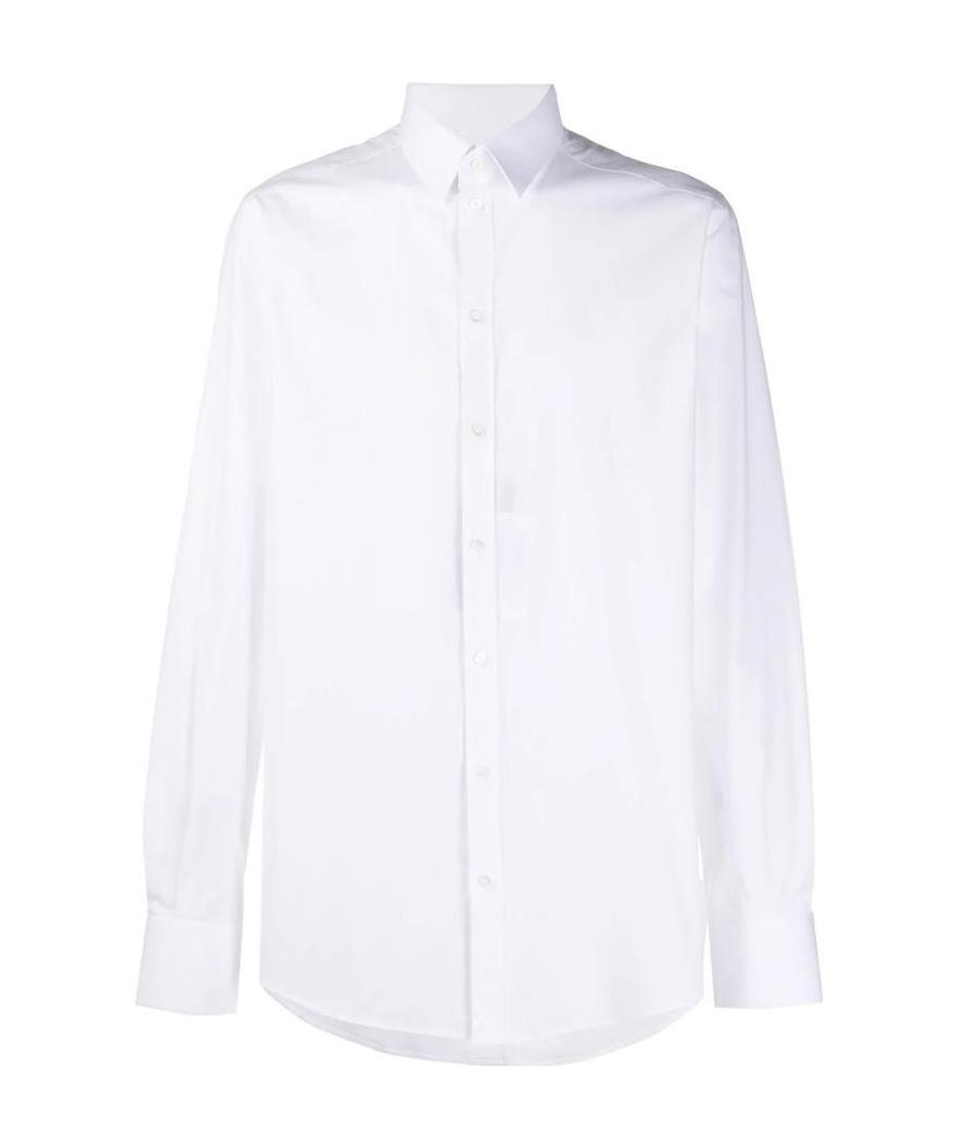 Dolce & Gabbana Long-sleeved Formal Shirt In White