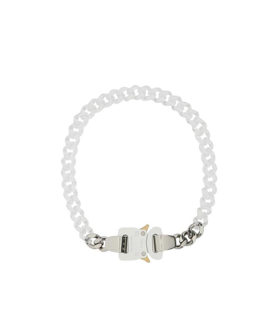 Alyx Rollercoaster Buckle Necklace In White