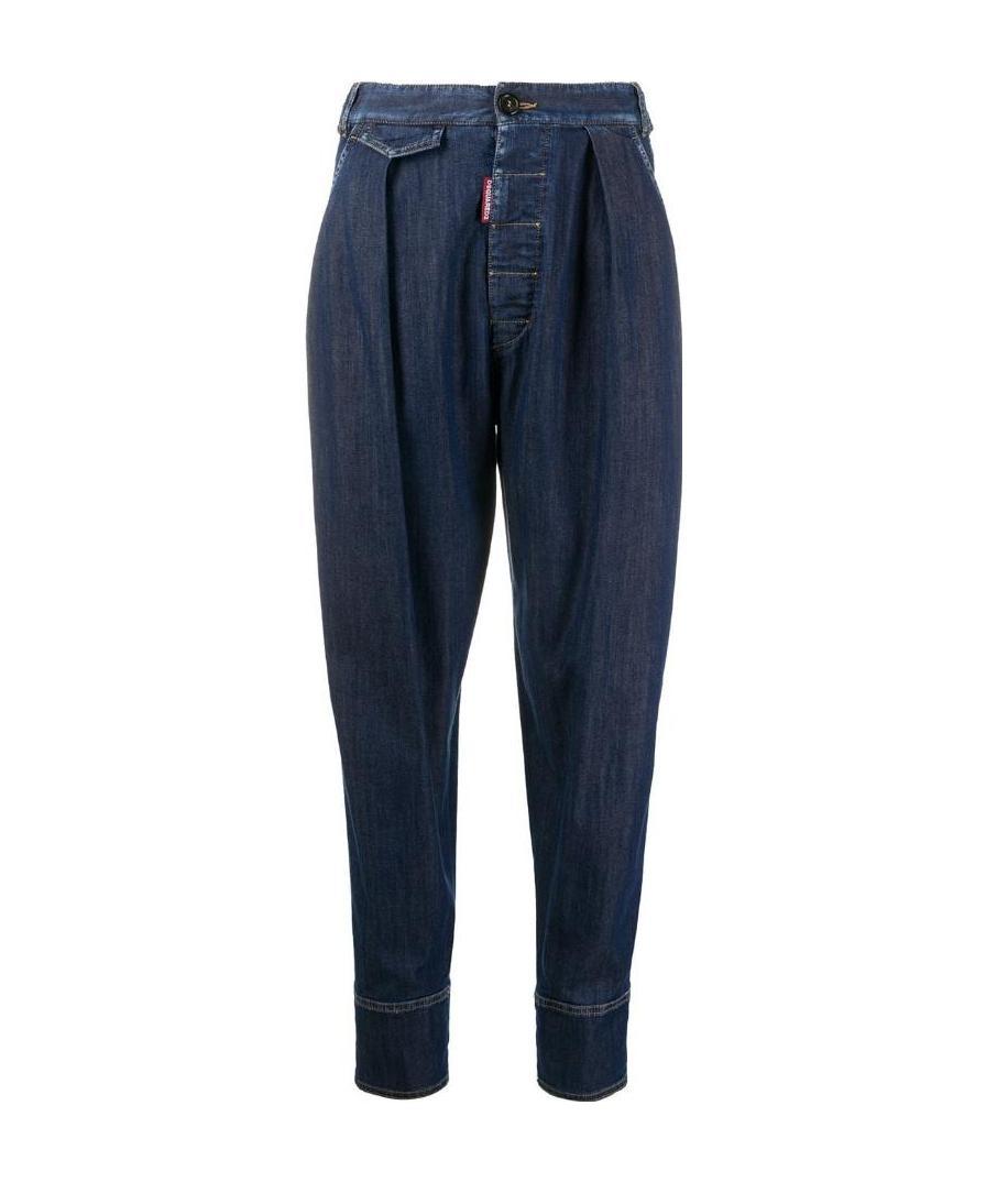 Dsquared2 High-rise Balloon-leg Jeans In Black
