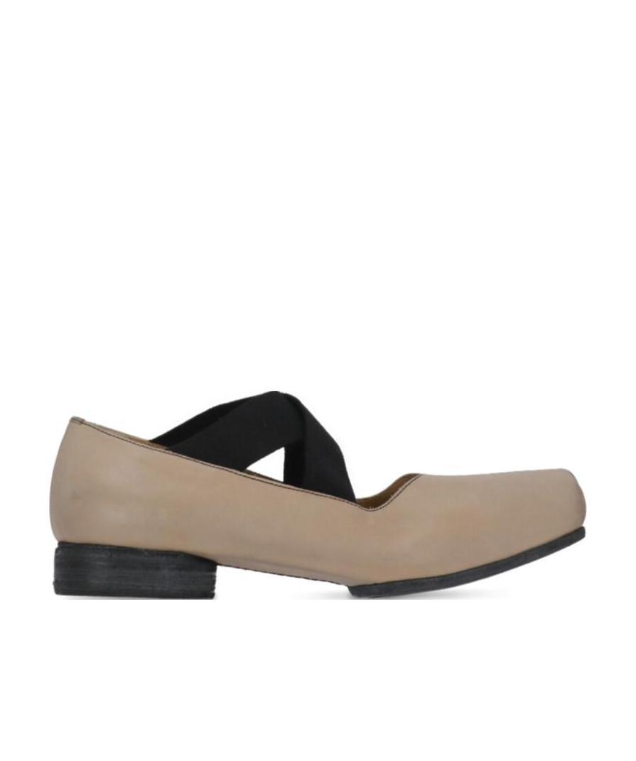 Uma Wang Square Head Flat-soled Shoes In Brown