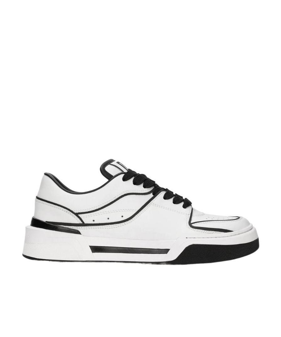 Dolce & Gabbana New Roma Leather Sneakers In White