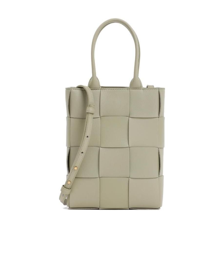 Bottega Veneta Mini Cassette Leather Tote Bag In Nude