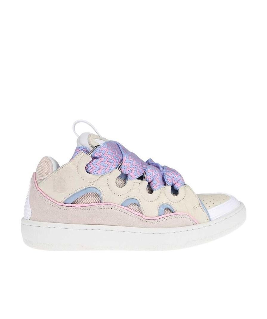 Lanvin Logo Low Upper Board Shoes In White