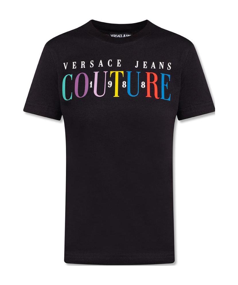 Versace Jeans Logo-print T-shirt In Black