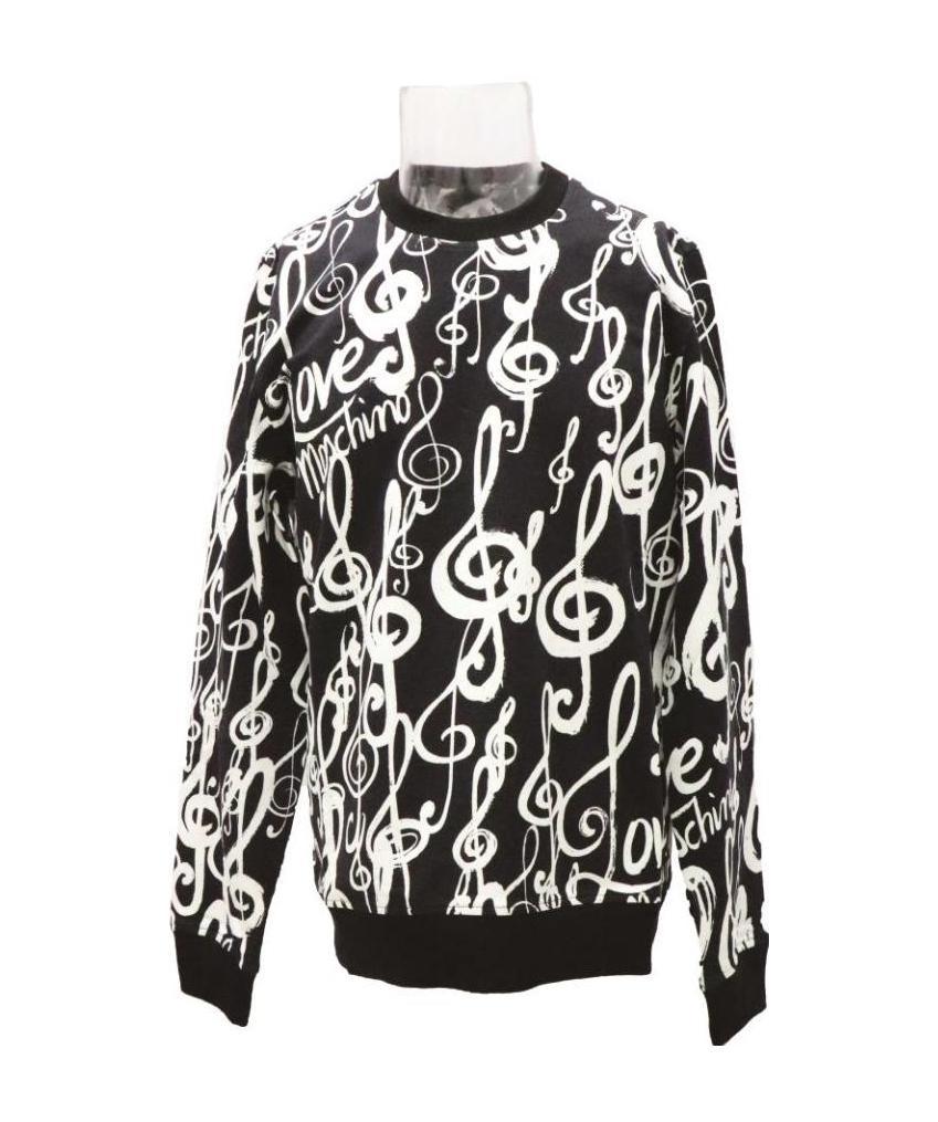 Moschino Printed Sweater In Black
