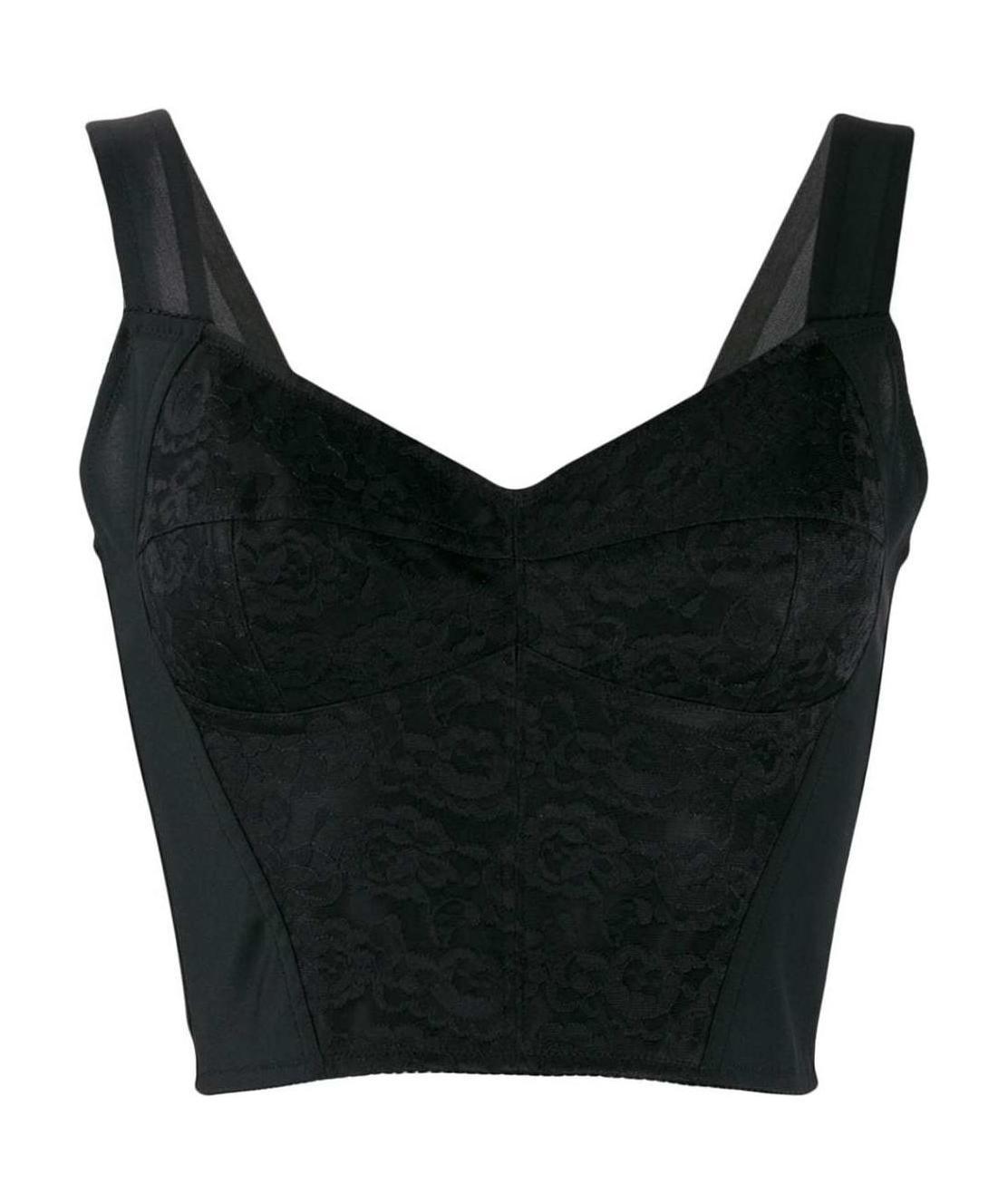 DOLCE & GABBANA FLORAL LACE BUSTIER TOP