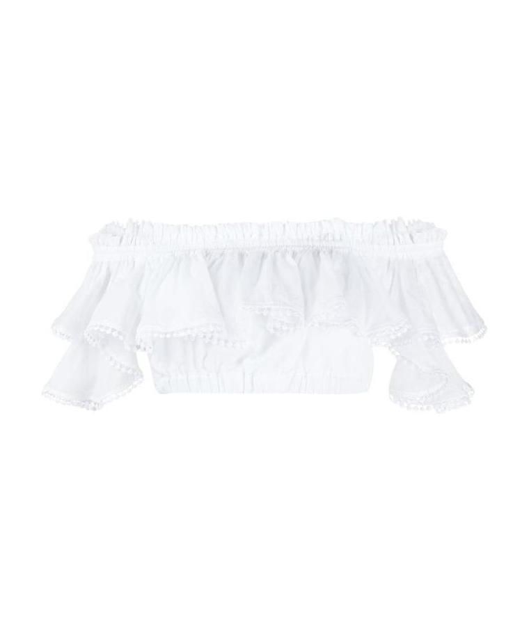 Charo Ruiz Cata Off-shoulder Crop Top