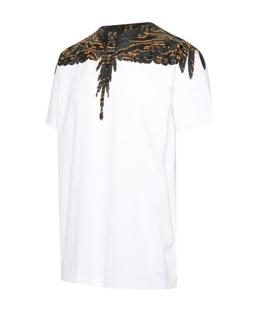 Marcelo Burlon County Of Milan Wings Camouflage-print T-shirt In Green