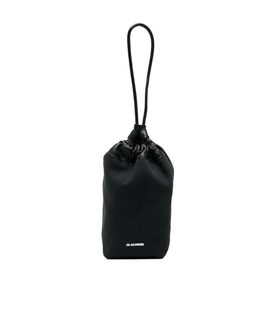 Jil Sander Logo-print Clutch Bag In Black