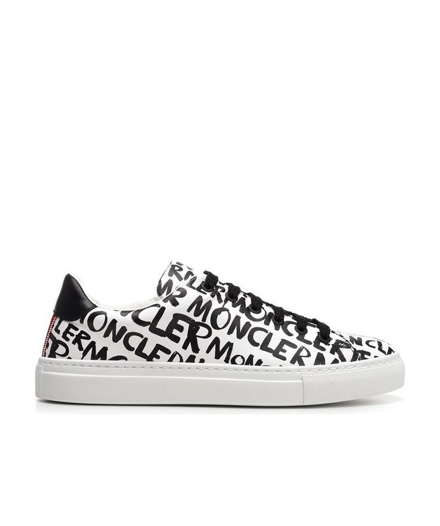Moncler Printed Sports Shoes In White