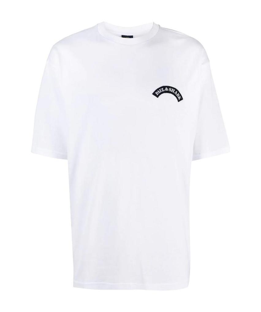 Paul & Shark Logo-patch Shark T-shirt In White
