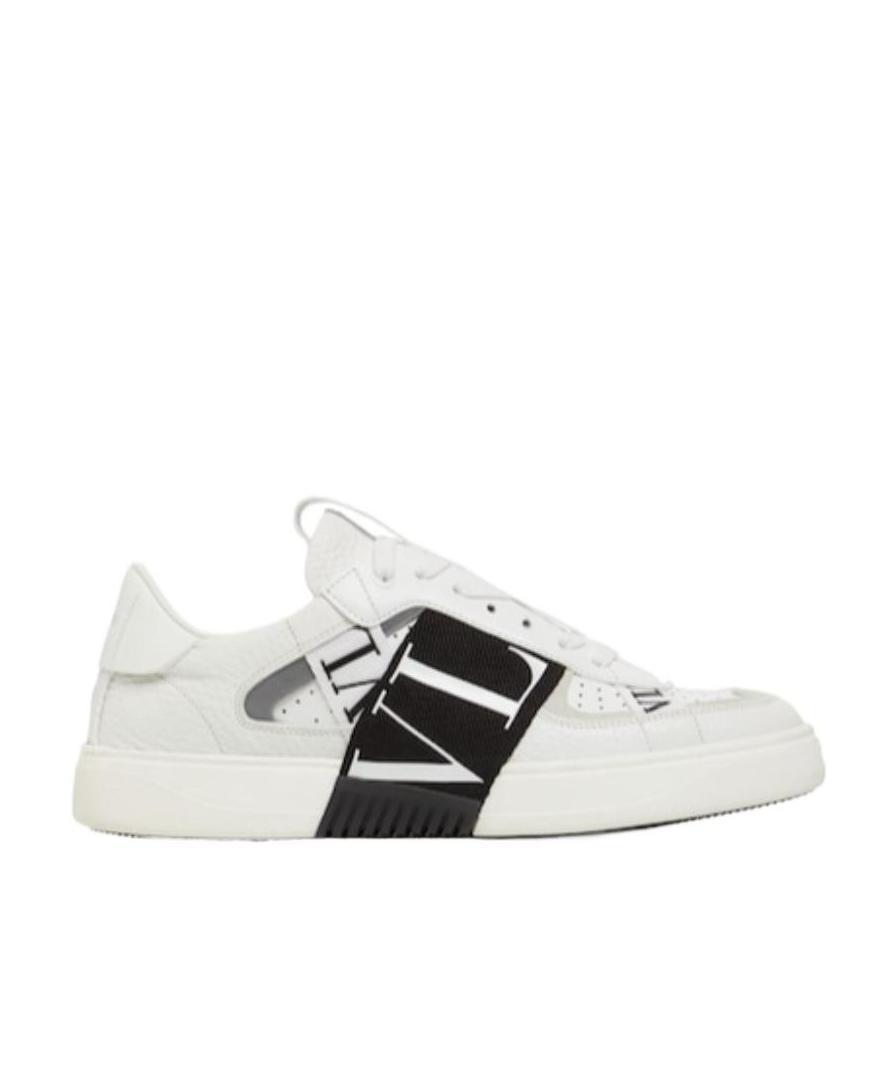 Valentino Vl7n Leather And Fabric Low-top Sneakers