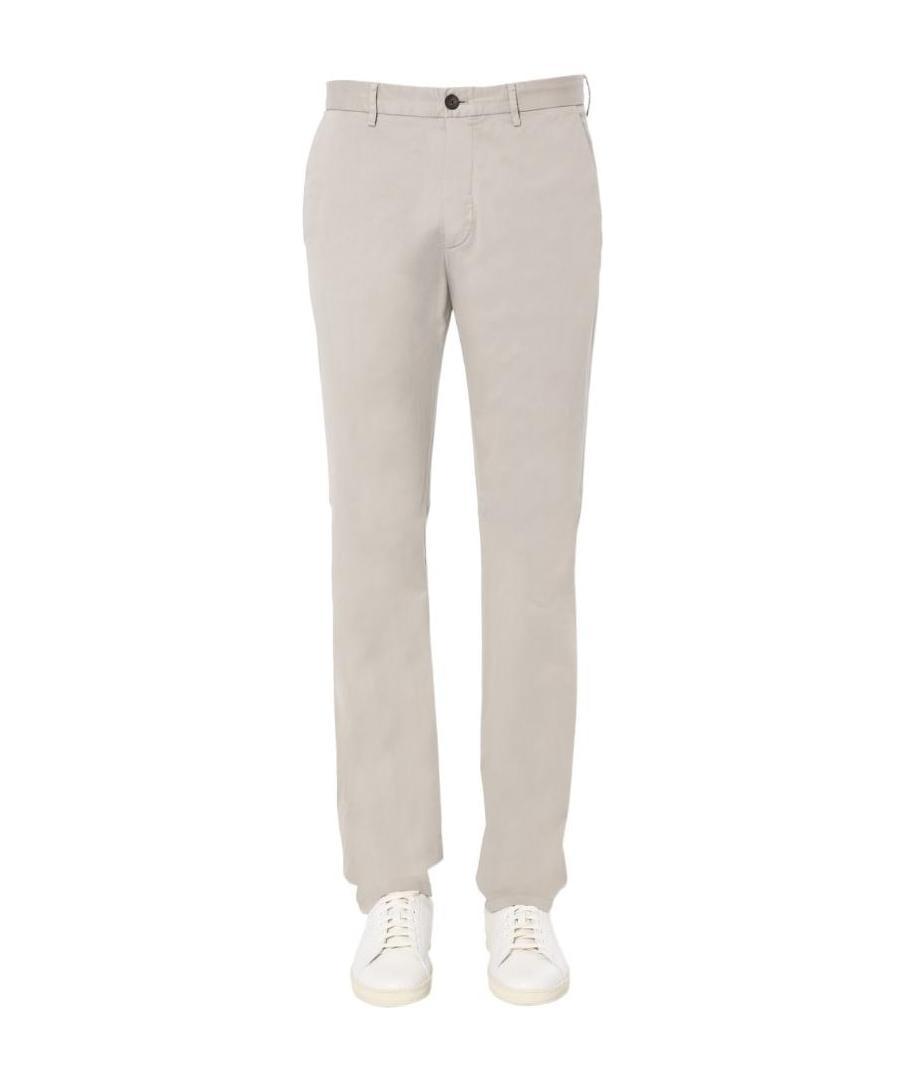 Shop Zegna Mid-rise Straight-leg Chinos In White