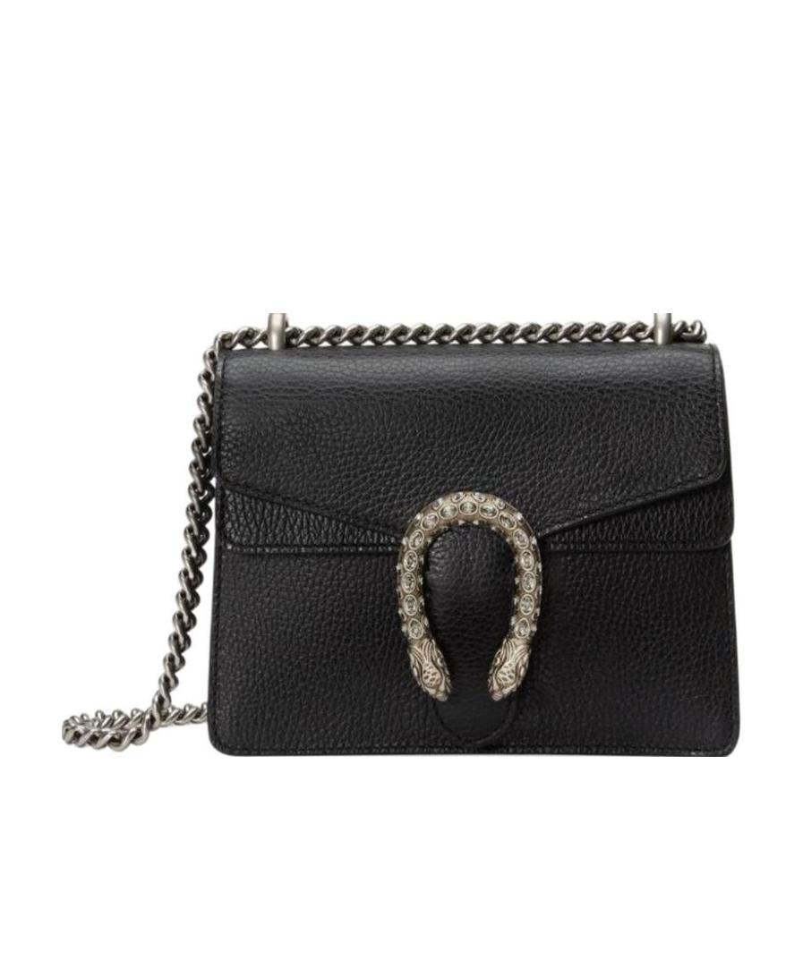 Gucci Dionysus Leather Shoulder Bag In Black