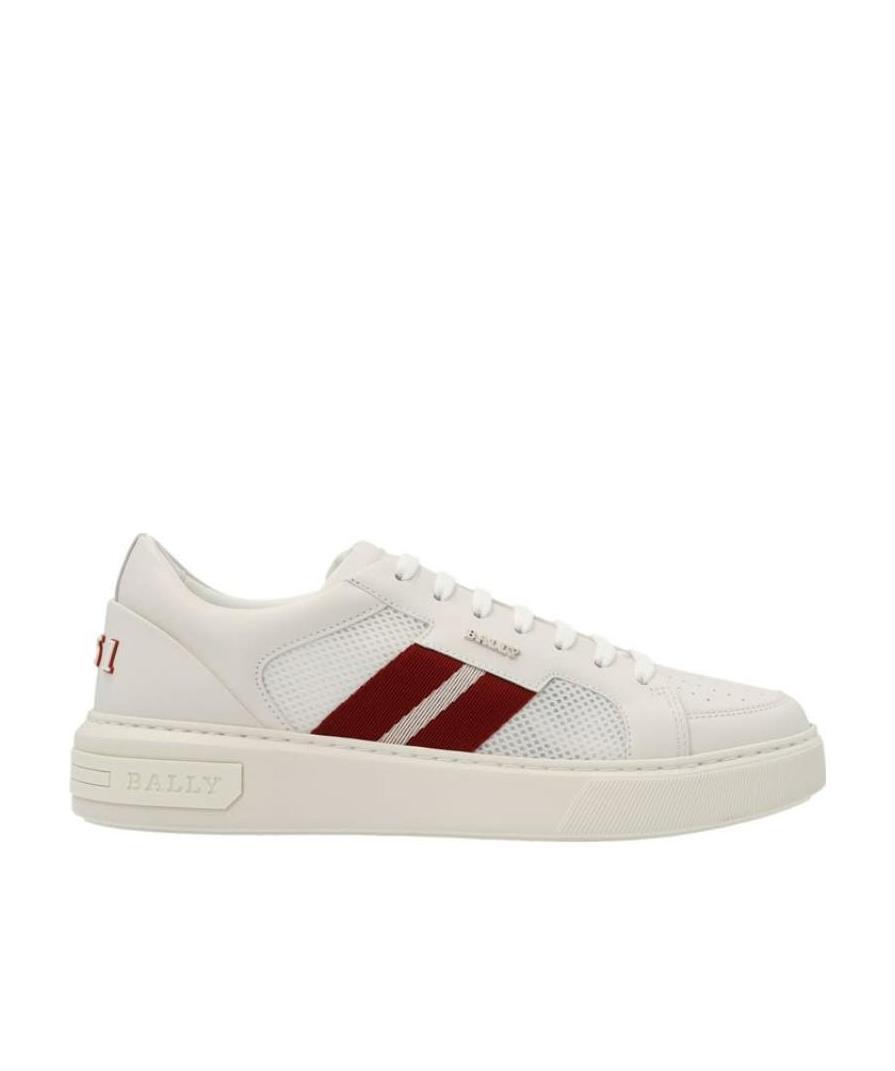 Shop Bally Melys Lace-up Sneakers In White