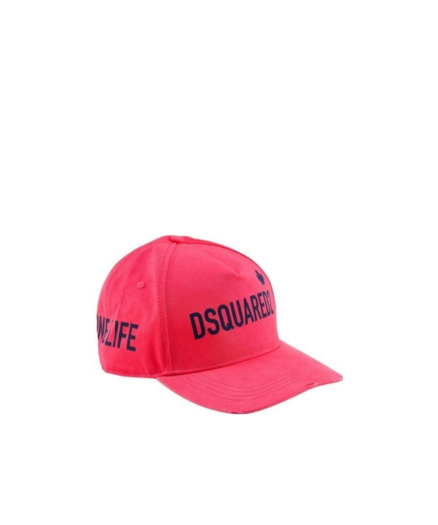 Shop Dsquared2 Logo-print Detail Baseball Cap In Red