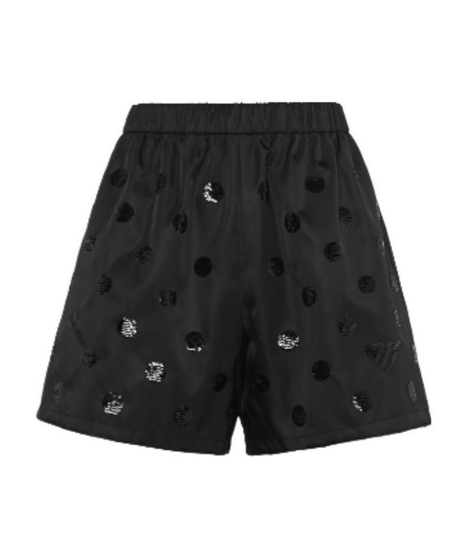 Prada Re-nylon Sequinned Shorts In Black