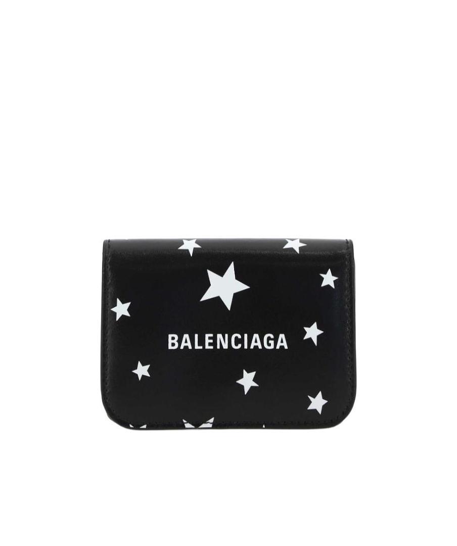 Balenciaga Logo Wallet In Black