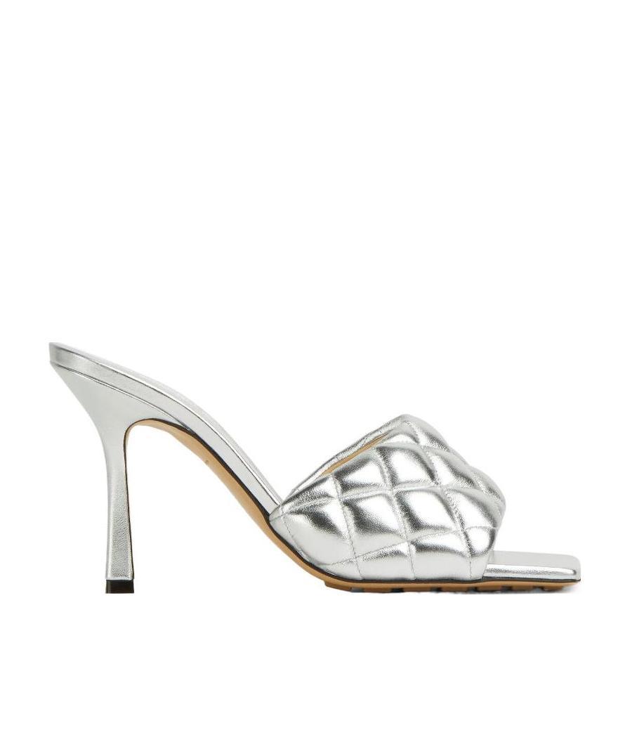 Bottega Veneta 95 Padded Leather Mules In White