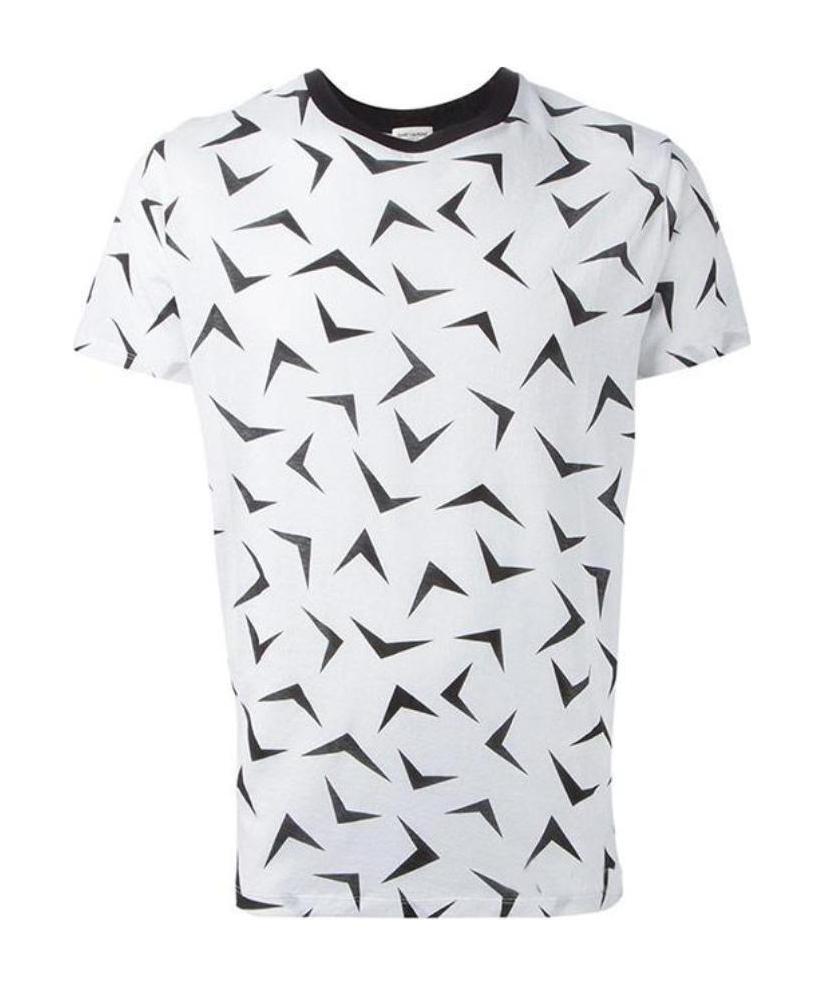 Saint Laurent Printed T-shirt In White