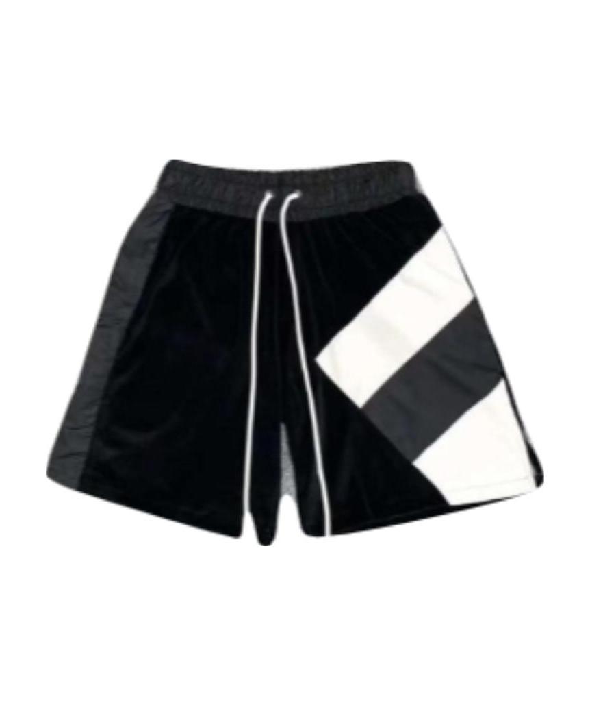Daniel Patrick Striped Rope Shorts In Black