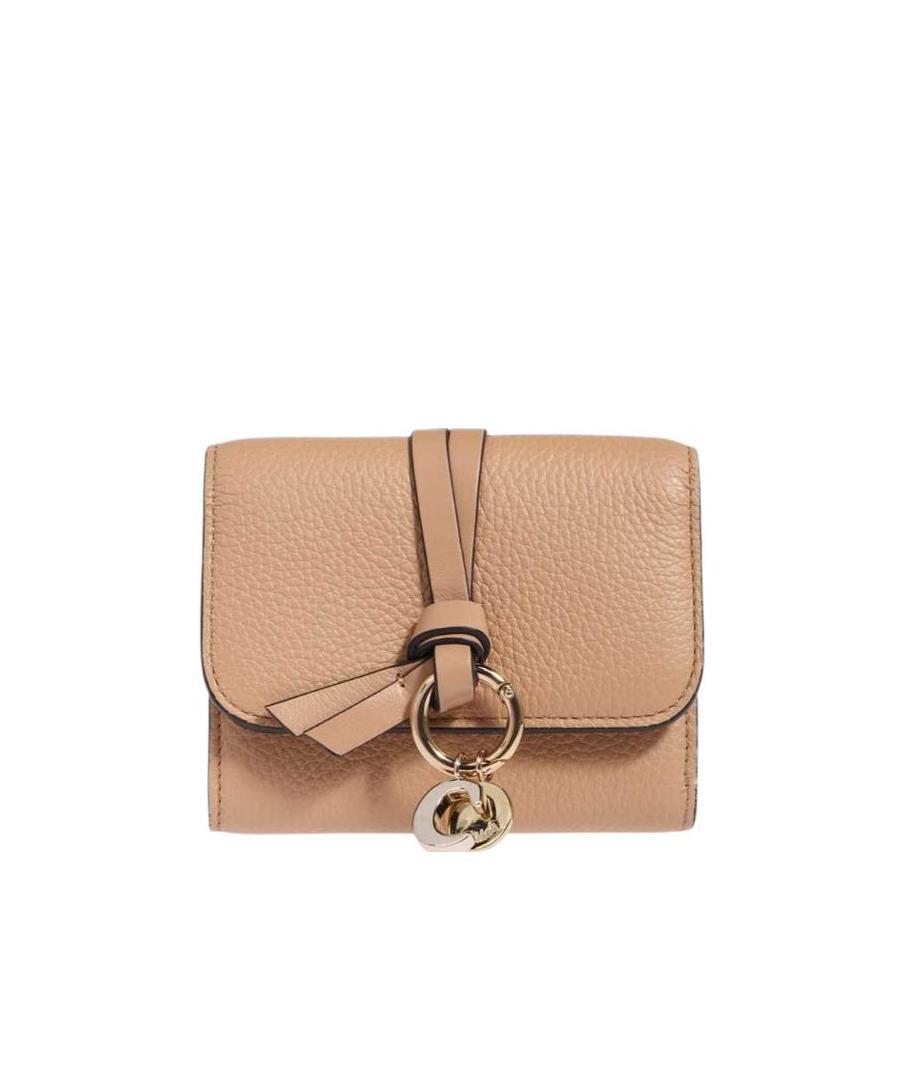 Chloé Small Alphabet Tri-fold Wallet In Nude