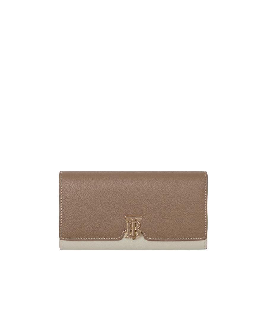 Burberry Monogram Two-tone Continental Wallet In Brown