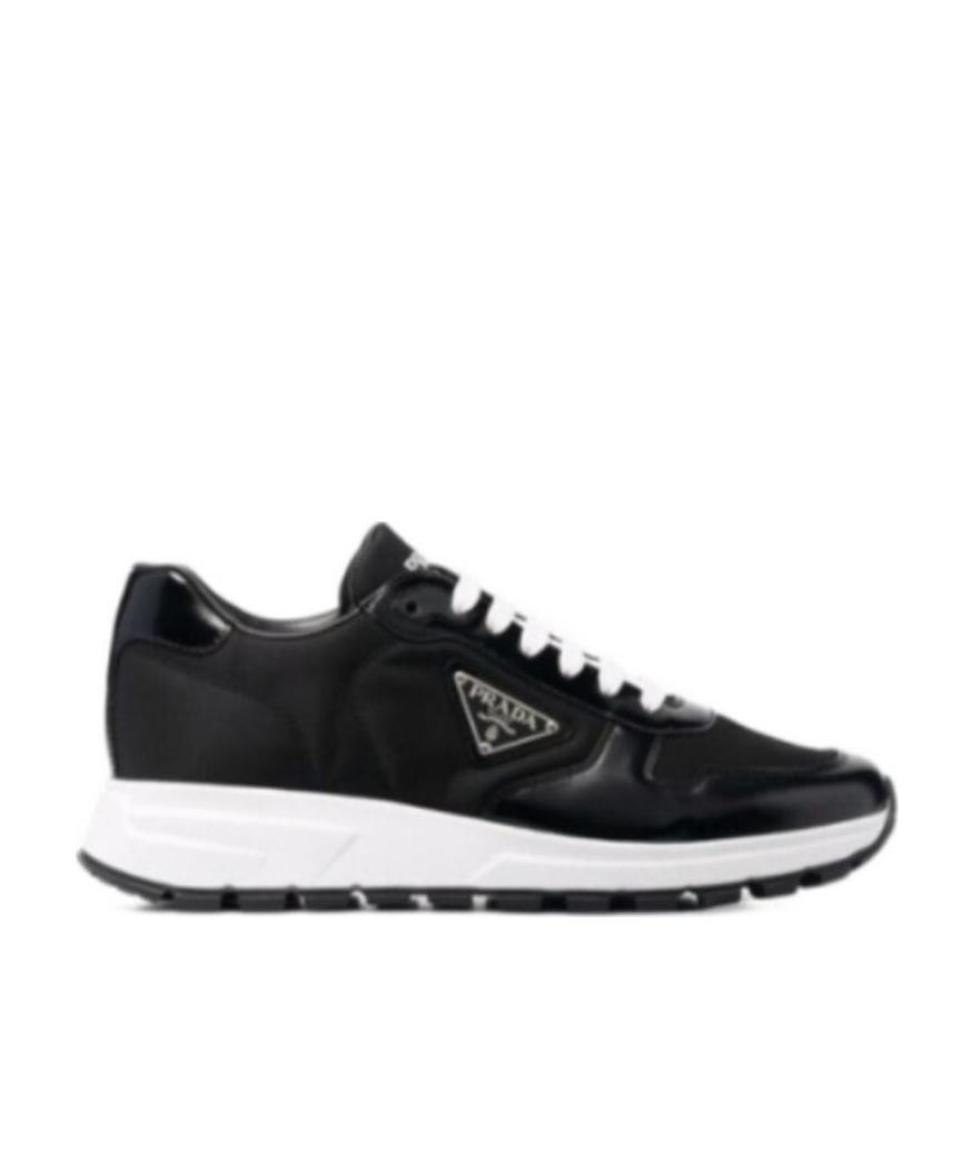 Shop Prada Prax01 Logo Casual Sneakers In Black