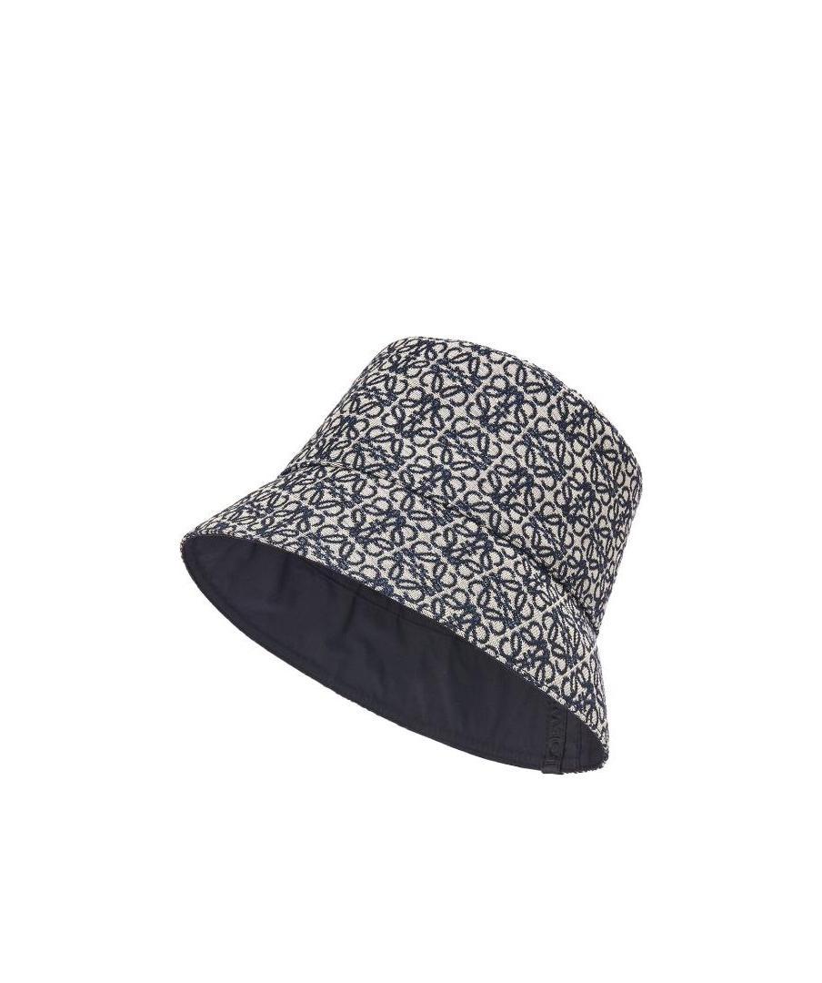Loewe Monogram-pattern Bucket Hat In Black