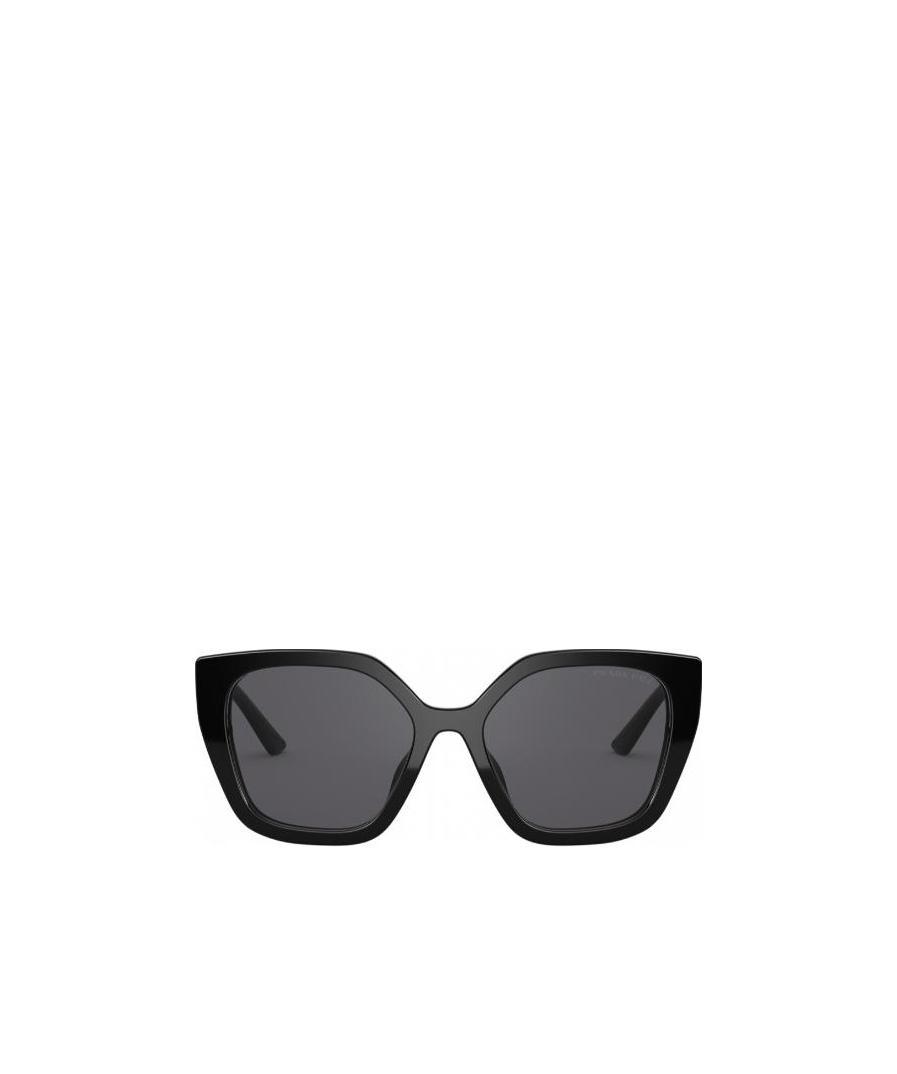 Prada Womens Black Pr 24xs Rectangle-frame Sunglasses In Black