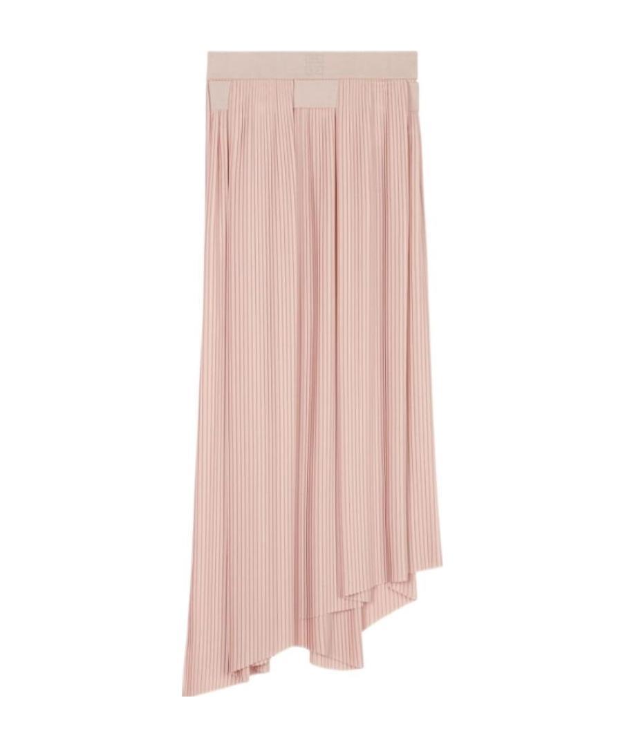 Givenchy Asymmetric Pleated Skirt In Multicolor