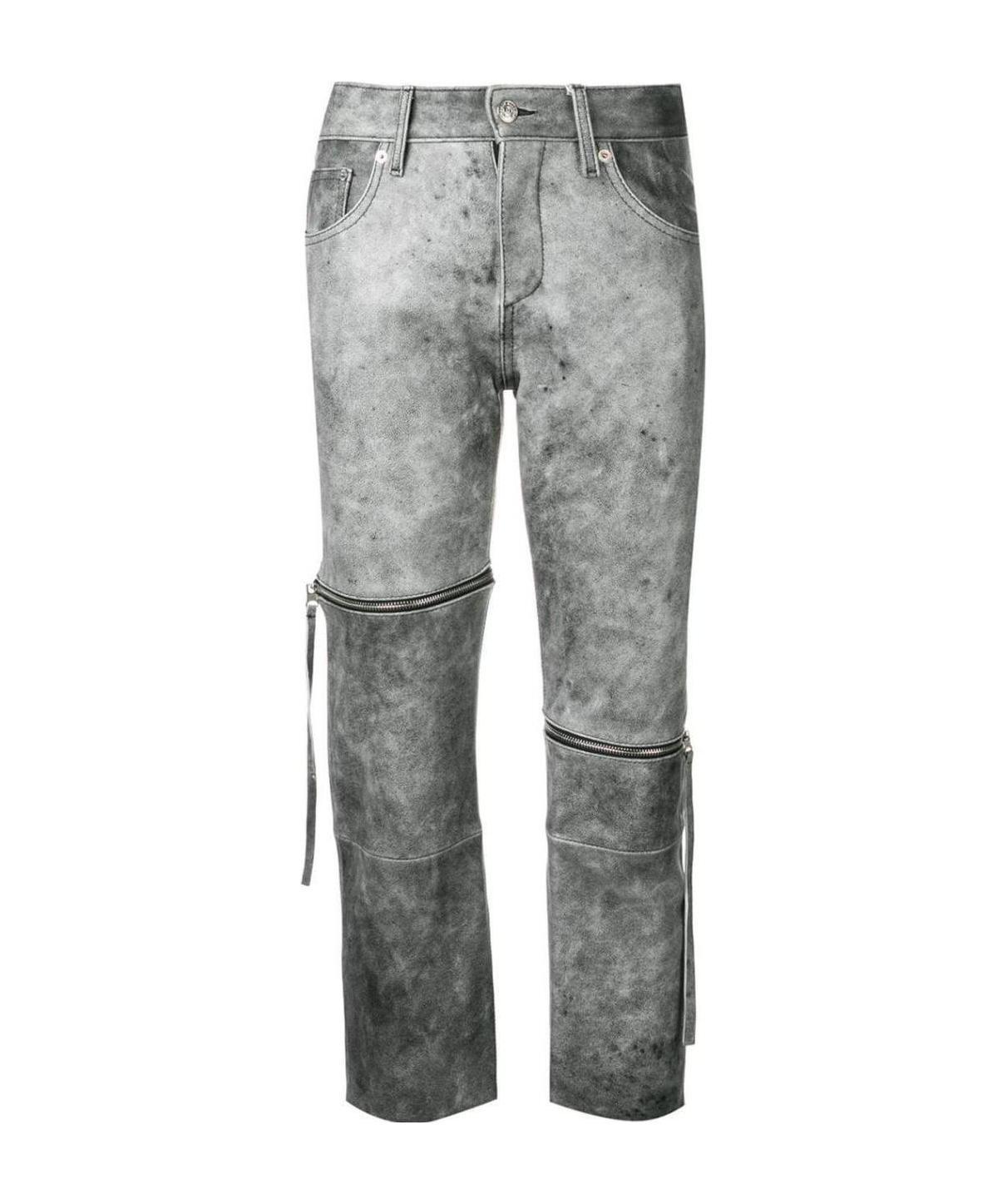 Mm6 Maison Margiela Cropped Slim-fit Trousers In Gray