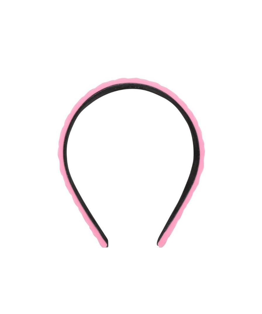 Fendi Ff-logo Print Hair Band In Pink