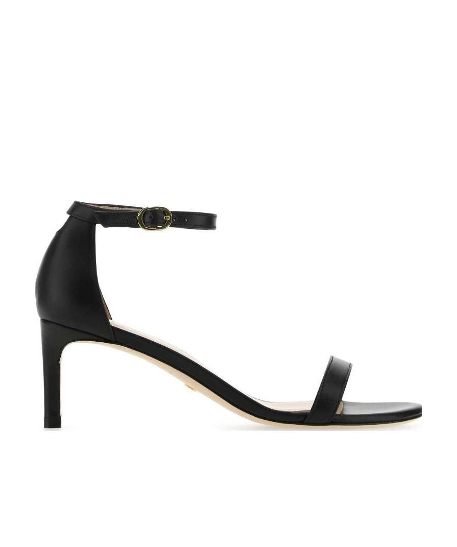 Stuart Weitzman Open-toed High-heeled Sandals In Black