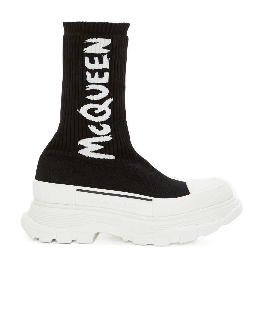 ALEXANDER MCQUEEN LOGO-PRINT CHUNKY SOCK SNEAKERS
