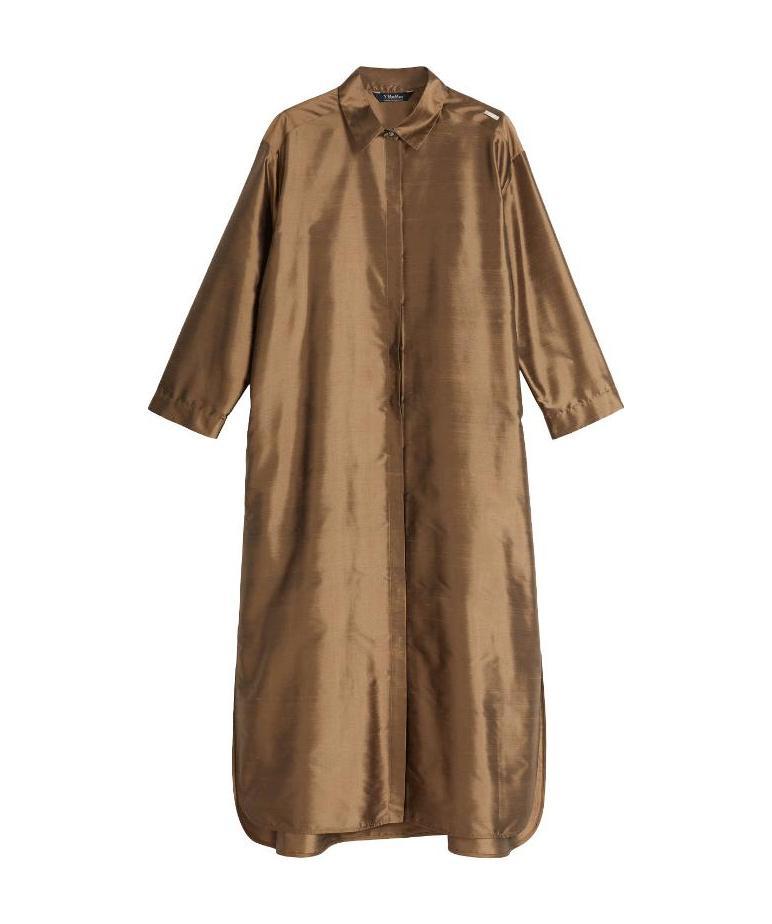 Max Mara A Long Shirt Dress In Green