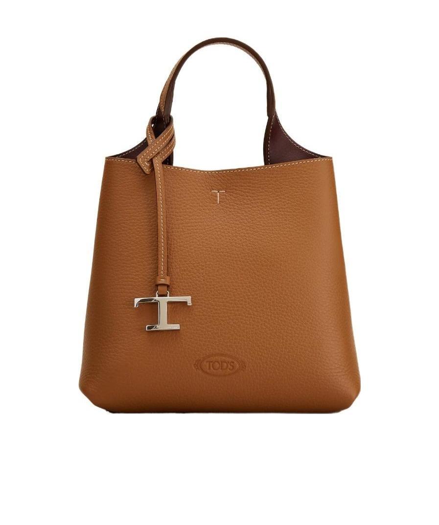 Tod's Brown Leather Handle Bag In Brown