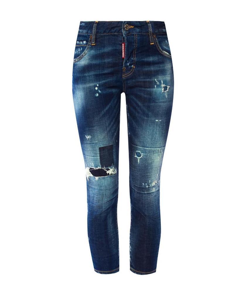 Dsquared2 Ripped Jeans With Details In Black