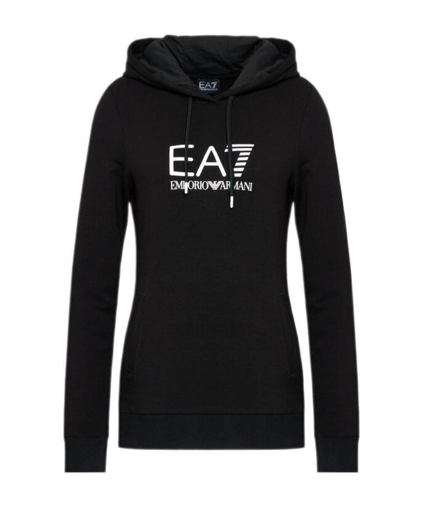 EA7 LOGO-PRINT HOODIE 