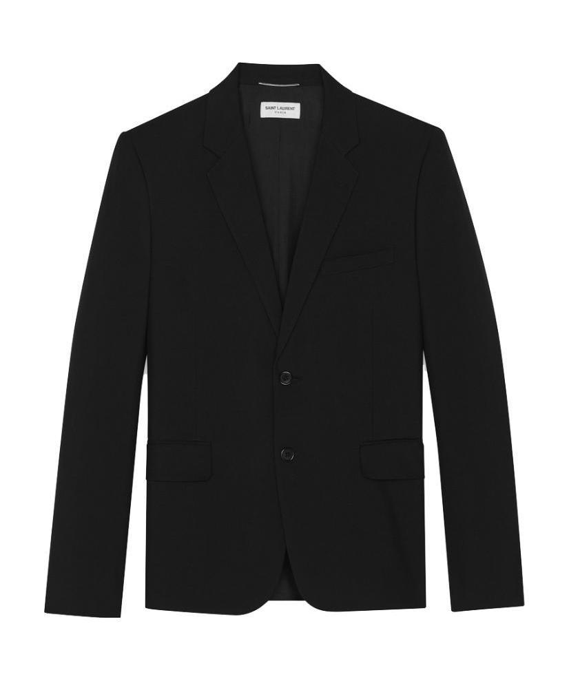 Saint Laurent Single-breasted Blazer In Black