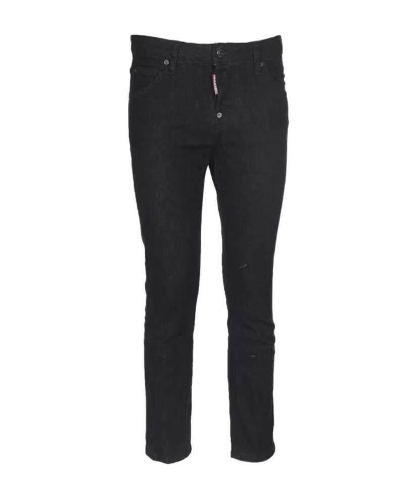Dsquared2 Black Denim Stretch Jeans In Black
