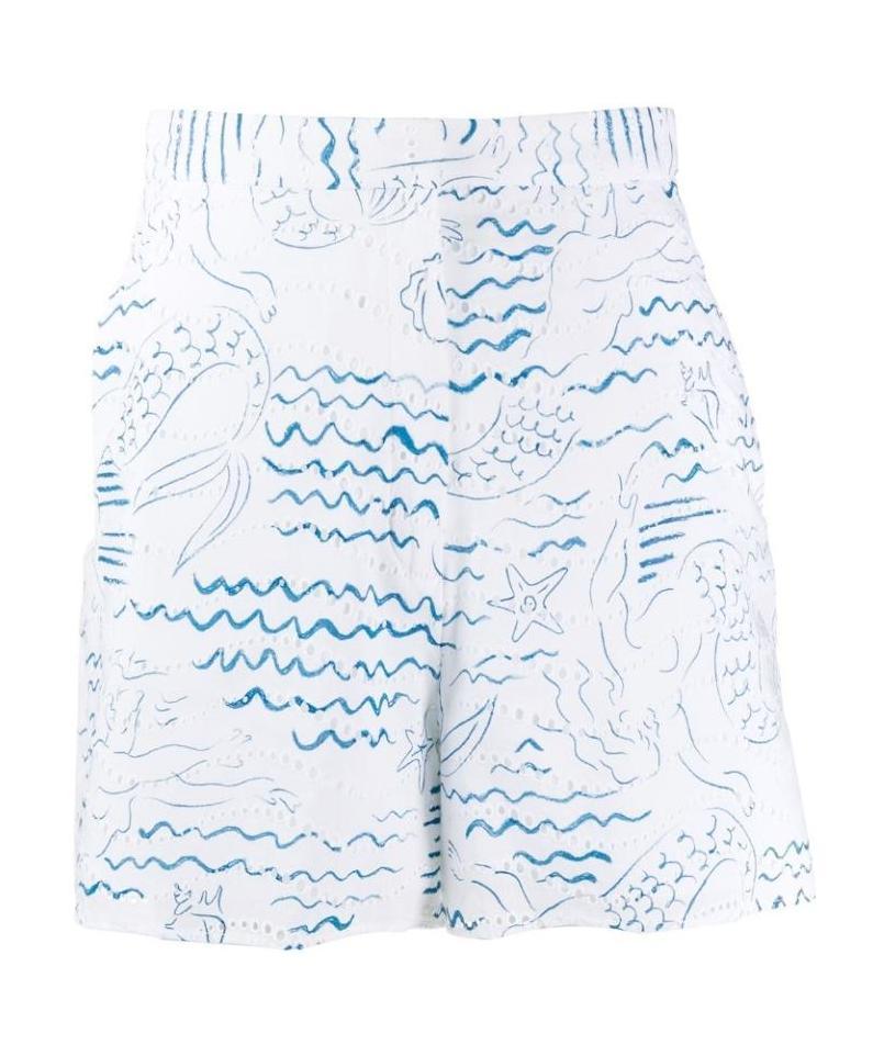 Kenzo Wave Mermaids Short In White