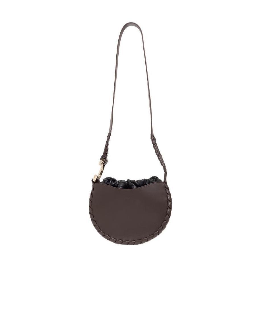 Chloé Mate Large Woven Leather Drawstring Hobo Bag In Black