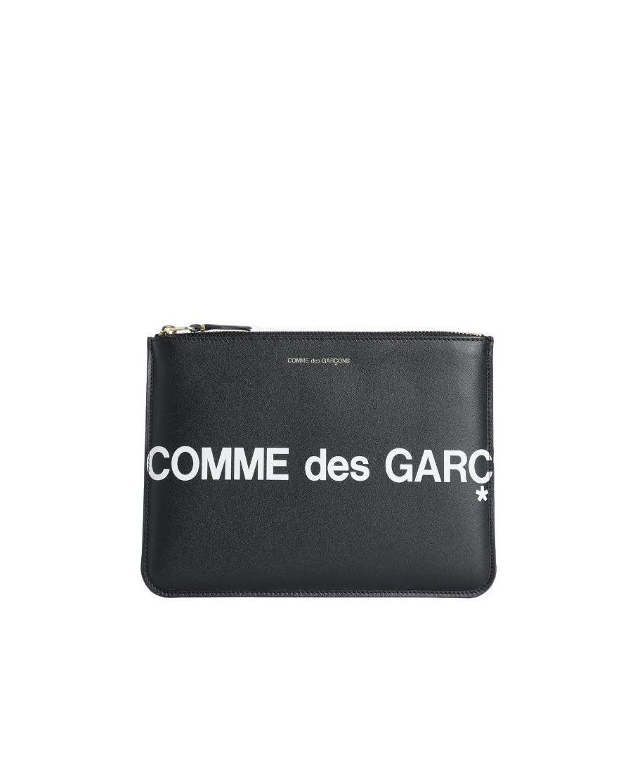 Shop Comme Des Garçons Play Large Logo Wallet In Black